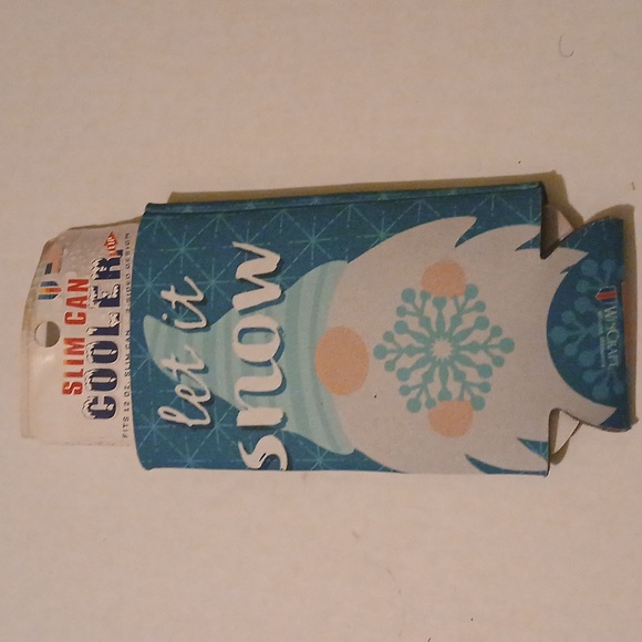 Let it snow Slim Can Cooler NWT Made in USA fits 12 oz - Picture 3 of 5